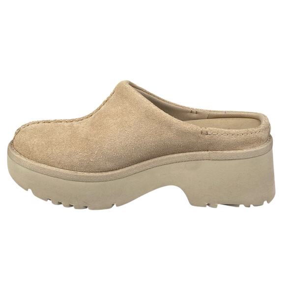 UGG Women’s New Heights Tan Suede Platform Clog Size US 9 - Picture 2 of 11
